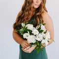Emerald and Cream Full DIY Bridesmaid Bouquets - Makes 5-6